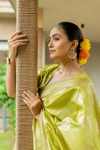 Image of Subham Saree for Woman Silk Cotton Kanjivaram | Soft Easy to Drape Daily Wear Sari with Blouse Fabric