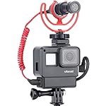 ULANZI-V2-Protective-Housing-Case-Vlogging-Frame-Cage-Mount-with-Microphone-Cold-Shoe-Compatible-for-GoPro-Hero-7-6-5-Vlog-Setup-Action-Camera-Accessories