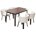 システムK ダイニングセット 5点セット カフェスタイル PVC・アイボリー色 ダイニング5点セット