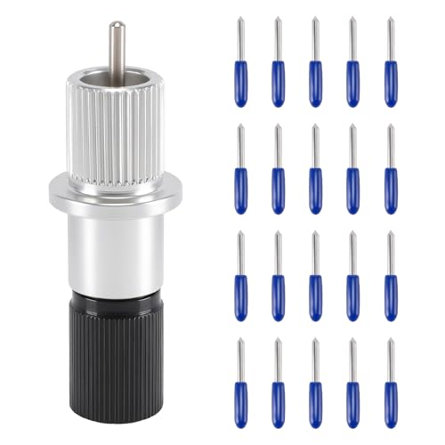 Compatibilità universale: la confezione include 20 lame a taglio profondo e 1 alloggiamento per lame. Compatibile con Graphtec CB09 CB09U. Il design della lama non richiede calibrazione: è sufficiente installare e godere subito di prestazioni di taglio senza interruzioni.