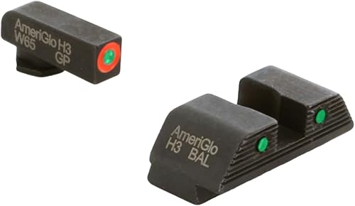 Miniatura 2 de Nimrod's Wares AmeriGlo - Juego de miras nocturnas compatibles con Glock Gen 1-4 20 21 29 30 31 32 36 GL-817 paquete con paño de microfibra