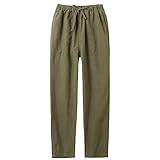 ZooBoo Martial Arts Harem Pants - Chinese Kung Fu Boho Hippie Baggy Buddha Yoga Balloon Trousers Clothing - Hemp and Cotton (Green, M)