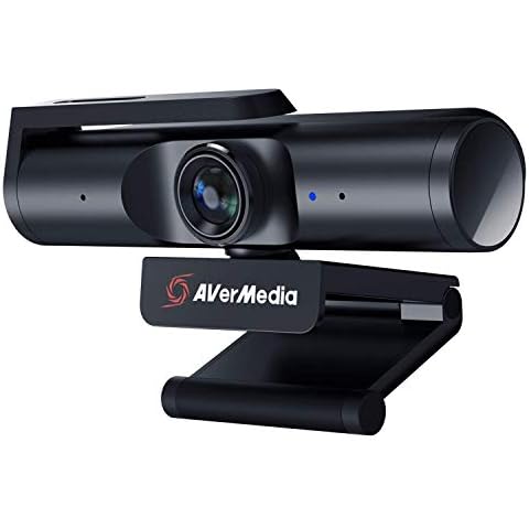 AVerMedia Live Streamer CAM 513 - 4K 30 fps UHD, Ultra Wide Angle Webcam with Fixed-Focus Glass Lens, for Indoor Lighting, works with OBS, Zoom, Black Cover