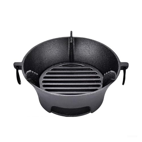 Parrilla de carbón – Parrilla portátil para barbacoa coreana y japonesa, diseño resistente para acampar y cocinar al aire libre