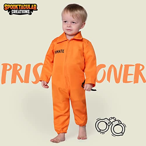Disfraz de Preso para Bebés Halloween Naranja miniatura 2