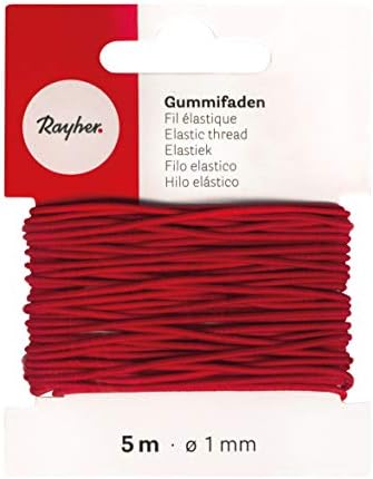 Rayher Gummifaden 1mm 5m Schwarz - Elastische Gummischnur Für Bastelprojekte