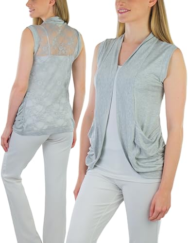 Image of ToBeInStyle Womens Open Front Casual Shrug Lightweight Layering Cardigan Sleeveless or Short Sleeve