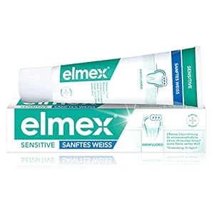 elmex Tandpasta Sensitive zacht wit, 75 ml – tandpasta voor gevoelige tanden, verwijdert verkleuringen zacht en grondig