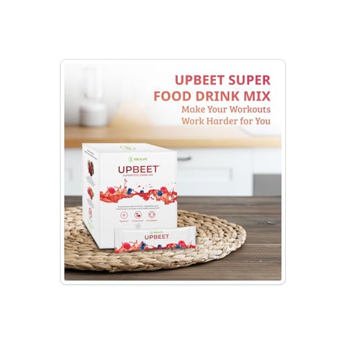Image of NeoLife UPBEET Drink Mix - Nitric Oxide Blend with Beet Root Powder, Kale, Pomegranate, Super Beets, Moringa & Black Ginger, Blood Pressure Supplements, Mixed Berry Flavor, 30 Sticks