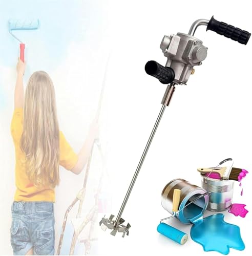 Power Mixer Pneumatic Agitator Clamp-On Drum Agitator Industrial-Grade Pneumatic Shaker Paint Stirring Tool，5 Gallon Pneumatic Paint Mixer, Handheld Air Agitator for 20L Tank, 50–2600RPM, 11