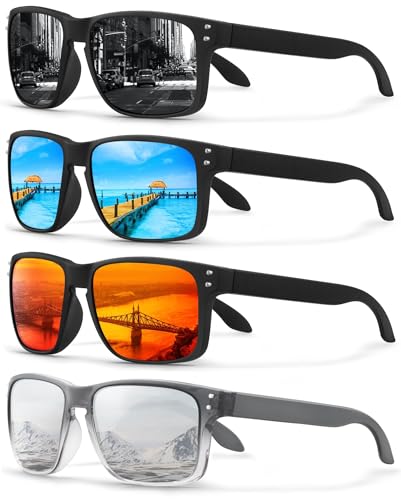 KUGUAOK Polarized Square Sunglasses For Men and Women Matte Finish Sun Glasses UV Protection Glasses