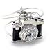 PammyJ Silvertone Miniature Camera Pendant Photography Crystal Necklace, 18"