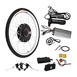 Viluza 48V 26" Electric Bicycle Rear Wheel 1000W Electric Bicycle Motor Conversion Kit, Ebike Hub Motor Conversion Kit 7 Speed Direct Drive Freewheel, eBike Hub Motor Set