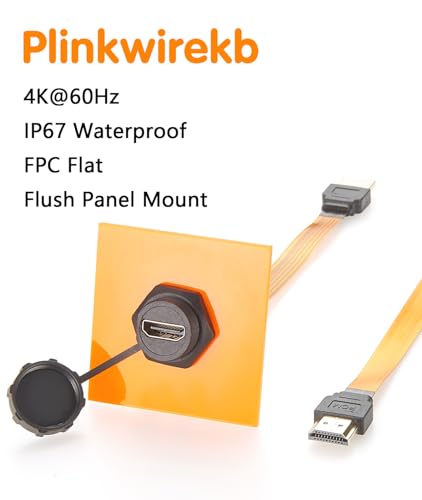 Cable HDMI 2.0 plano IP67 de 0,2 m para salpicadero de coche y hogar 3