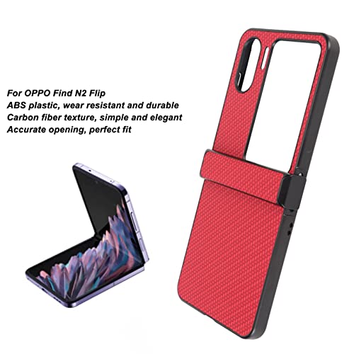 Rankomu Protector för OPPO Find N2 Flip - Röd Kolfiber Fodral