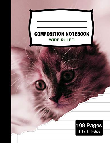 Composition Notebook: Beautiful Wide Ruled Paper Notebook Journal | Cute Cat Blank Lined Workbook for Teens Kids Students Girls for Home School College for Writing Notes. (Office & School Essentials) image 3