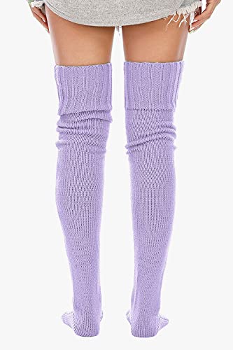 Image of Leoparts Women's Cable Knitted Thigh High Boot Socks Extra Long Winter Stockings Over Knee Leg Warmers