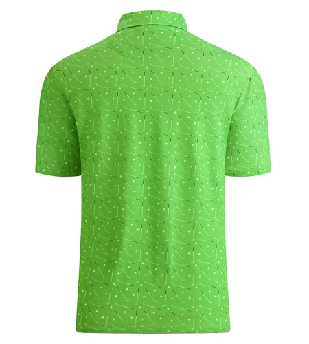 Image of Damipow Premium Golf Shirts for Men Dry Fit Performance Polo Short Sleeve Collared Shirt