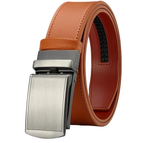 3.8cm Genuine Leather Belt for Men with Copper Buckle, Thick Cowskin Casual Jeans Strap