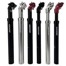 Zoom Bike Suspension Seatpost Bicycle Seat Post Replacement Lightweight Aluminum Body Clamp Angle Adjustable Offset 14mm
