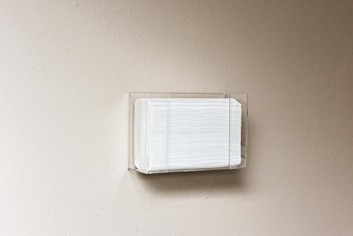 Paper Towel Dispenser by Oasis Creations - Holds 250 Paper Towels - Wall Mount and Countertop - Universal - Clear - Thumbnail 3