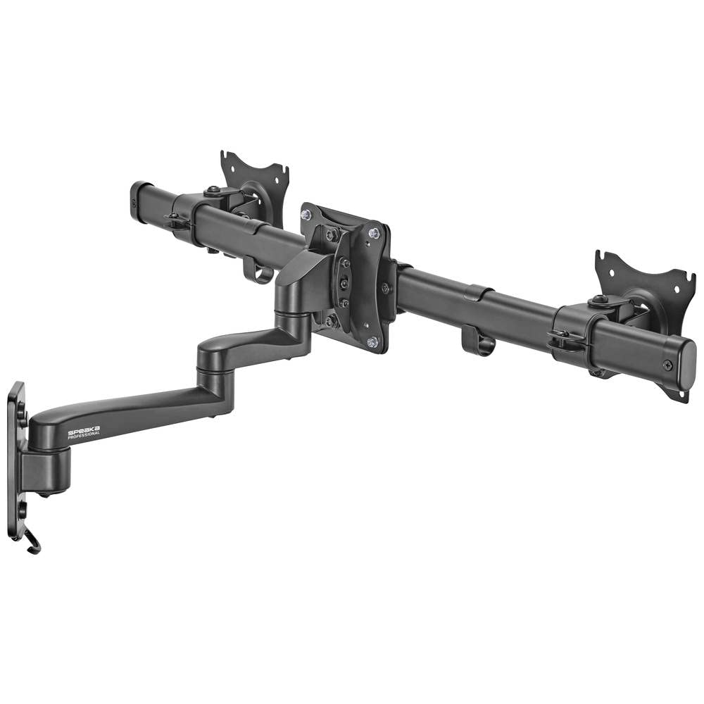 Speaka Professional SP-TVM-512 - Supporto da Parete per Monitor 2 x 33,0 cm (13) - 68,6 cm (27), Girevole, orientabile
