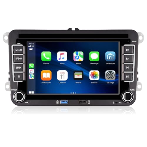 Autoradio Bluetooth Linux per Golf 5 6 VW Polo T5 Seat con navigatore WLAN FM/AM/DSP/Mirror Link, Apple Carplay, Android Car, comandi al volante, autoradio 2Din Dab con touch screen