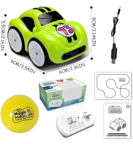 Image of Rechargeable Smart Sensor Mini Car for Kids | Magic Induction RC Intelligent Car with Obstacle Avoidance, Music & LED Lights | Pull Back Racing Toy | Educational Gift for Boys & Girls (MULTI COLOR)
