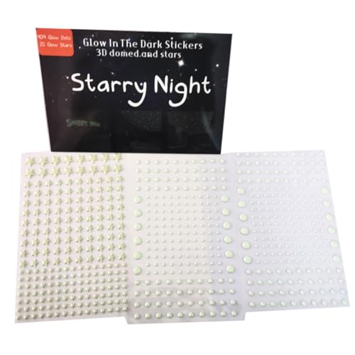 Autocollants mural phosphorescents VICASKY stickers étoiles lumineuses 3 pièces pour plafond - 6