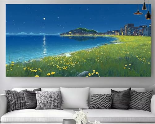Diamond Painting Adulte Grand Format 70x140cm Peinture Diamant 5D Mer