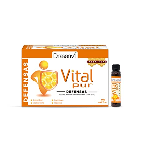 DRASANVI VITALPUR DEFENSAS - Jalea Real + Própolis + Vitamina C + Echinacea + Lactoferrina -...
