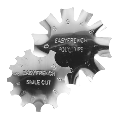 Ipetboom Modelli Per Unghie Francesi in Acciaio Stencil Per Manicure Francese Set Da 2 Pezzi Guida Pratica Per Nail Art Strumento Per Unghie Professionale e Hobbisti Rapide e Resistenti