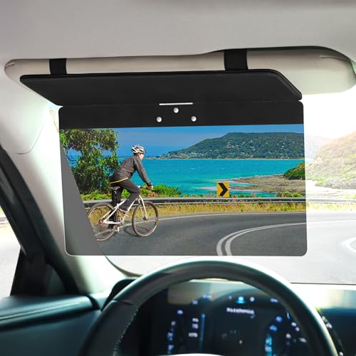 NAZZO Sun Visor Extender for Cars, Adjustable PC Sunshade Lens, Car Sun Visor Extension Blocker, Glare, UV, Stray Light, Snow Blindness Protector, Safe Driving, Universal for Car SUV, Black by NAZZO - Used condition - US$17.63
