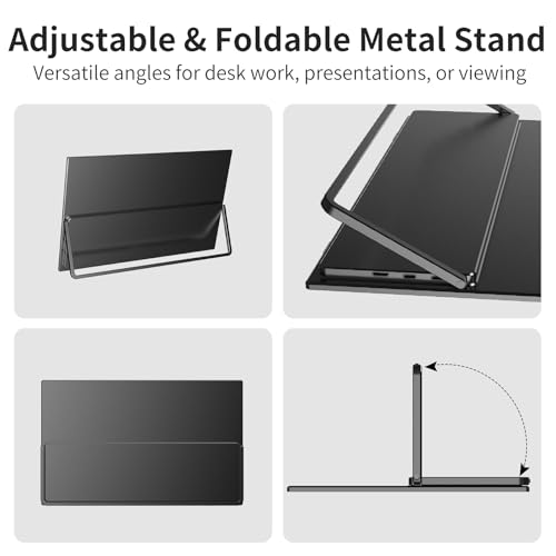 Image of 15.6'' 4K Travel Monitor,UHD Laptop Screen Extender | 4K UHD 3480x2160 resolution, 350nits brightness, HDR support USB-C connected, dual speakers ,9.1mm thin, 26.5oz