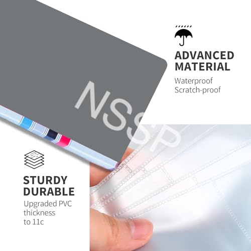 Image of Business Card Holder, Debit /Credit /Business /Visiting Name Id Card Holder Book Case Organizer File - 480 Pockets(Pack of-5)-Grey color
