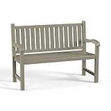 PatioZen Outdoor Bench, Waterproof & Weatherproof Garden Bench with Ergonomic...