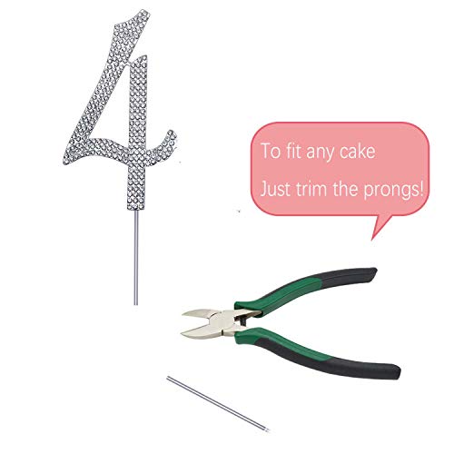 Magjuche Silver 24" Crystal Cake Topper, Number 24 Rhinestones 24Th Birthday Cake Topper, Men Or Women Birthday Or 24Th Anniversary Party Decoration Supply #TOP5