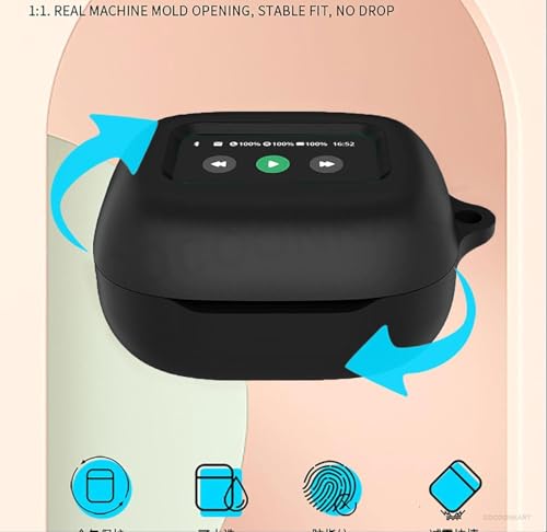 Image of Silicone Case Cover for Live Beam 3 | Live Flex 3 | Live Buds 3 (Lanyard,Black)