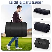 GIANTEX Japanische Futon Matratze 140x200 cm, Bodenmatratze 10cm Dicke, Tatami Matte Futonmatratze Faltbar & Tragbar, Klappmatratze Faltmatratze für Tatami, Rollmatratze mit Abnehmbarer Bezug – Ansicht 4