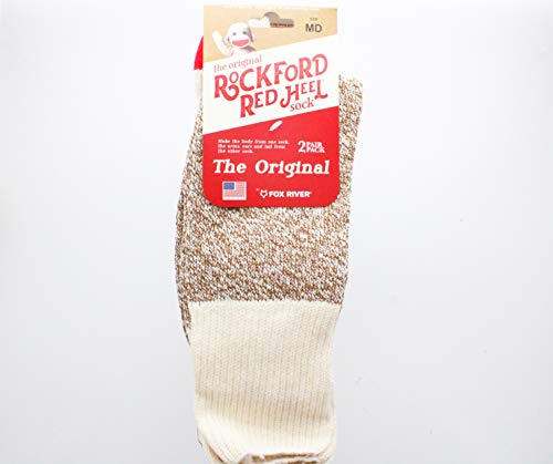 Fox River Original Rockford Red Heel Cotton Monkey Sock Brown Tweed Medium - Pack of 2 Fox River Original Rockford Red Heel Cotton Monkey Sock Brown Tweed Medium - Pack of 2