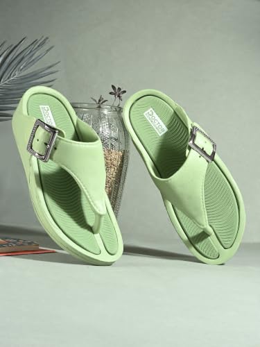 Image of DOCTOR HEALTH SUPER SOFT Women's Orthopedic Toe Ring Sandals | Adjustable Buckle Comfort Flip Flops | Soft Cushioned Lightweight Anti-Skid Everyday Wear Slippers for Women