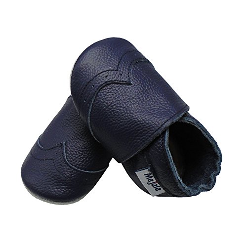 Mejale Baby Shoes Soft Sole Leather Crawling Moccasins Infant Toddler Crib Slippers4