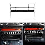 UOADA Compatible with BMW 3 Series E36 1994 1995 1996 Premium Black Carbon Fiber Sticker Center Console Interior Accessories. (Center Storage Box+ Digital Button Frame)