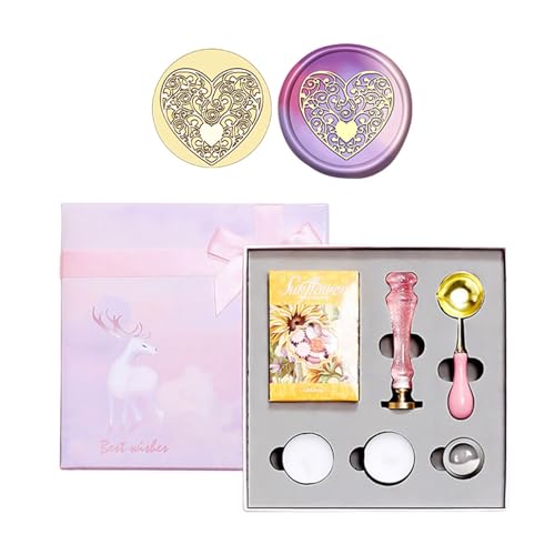 Dulcicasa シーリングワックスビーズ ラベンダー色 ? カード封筒や招待状の装飾に適したクラフト用シール素材 (植物。 26インチ。)