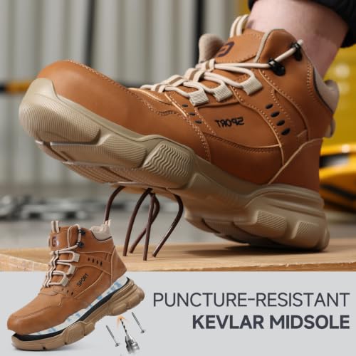 Image of Steel Toe Boots for Men Lightweight Men's Safety Work Boots