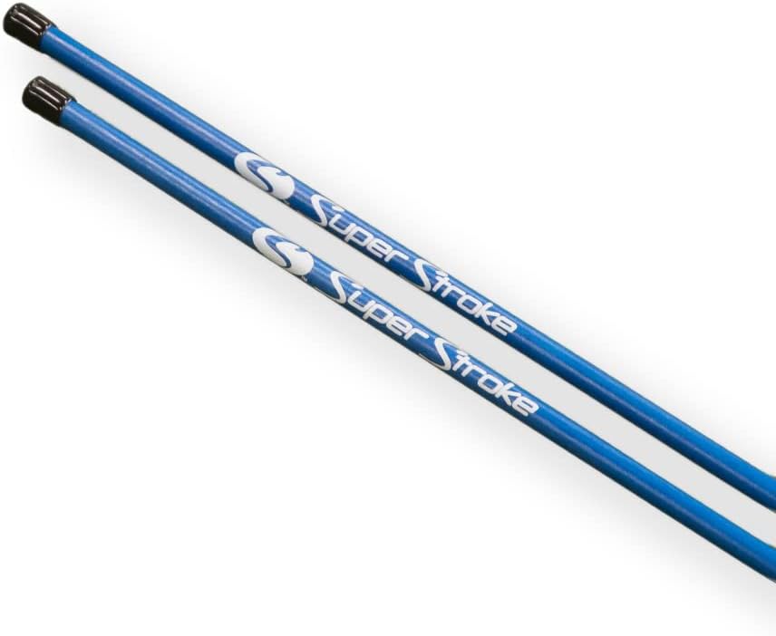 SuperStroke Golf Alignment Sticks 45" Fiberglass Rods, Full Swing Training Aid Kit, Help's with Posture Correction and Shot Accuracy Blue 45