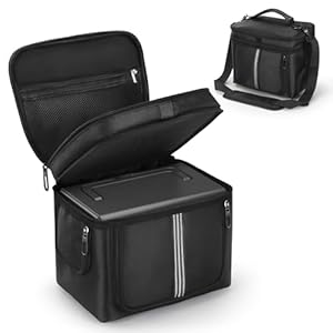 OURHZTB Tragetasche kompatibel mit BLUETTI Solargenerator EB3A, 268Wh tragbare Powerstation, Outdoor-Reise-Aufbewahrungs... mit Schultergurt, zweilagige Taschen für Ladekabel und Zubehör