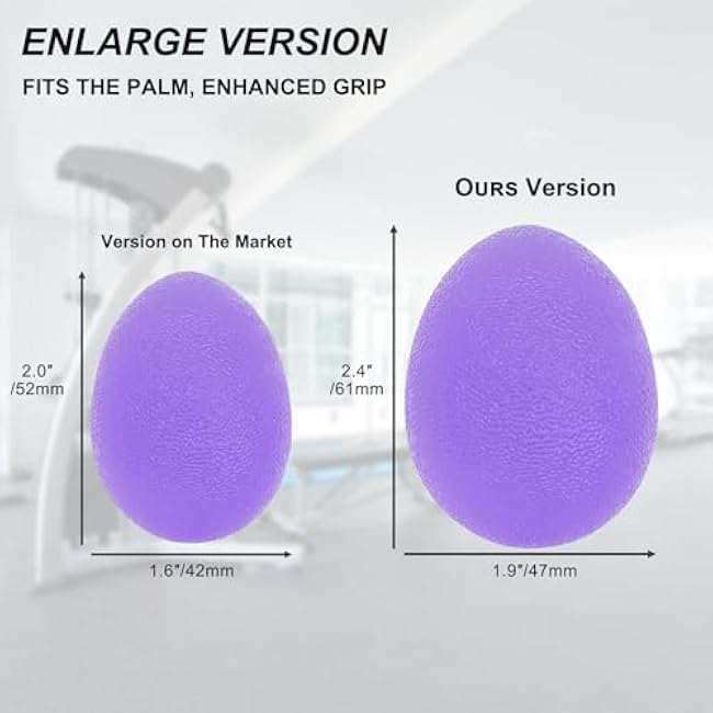 Stress Balls for Adults, Hand Exersicers for Strength, Squeeze Balls for Hand Therapy, Hand Exersice Balls for Hand, Finger and Wrist Training with Carrying Bag