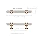 Asidrama 10 Pack 3 Inch(76mm) Knurled Satin Nickel and Champagne Bronze Kitchen Cabinet Handles, Cabinet Pulls Kitchen Cabinet Hardware Cupboard Handles Drawer Pulls