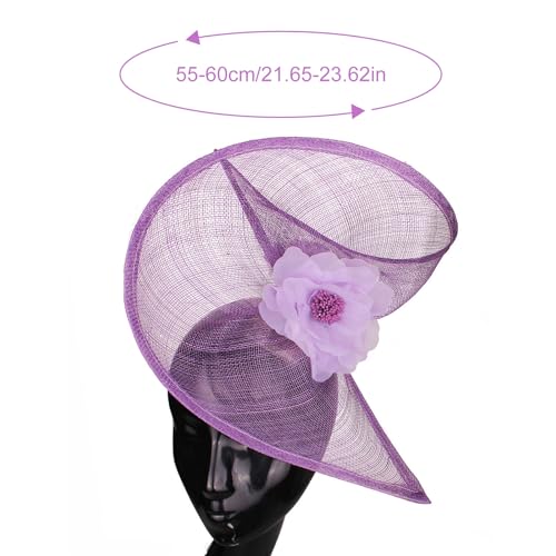 Chapeau bibi élégant avec fleur en maille accessoire cheveux